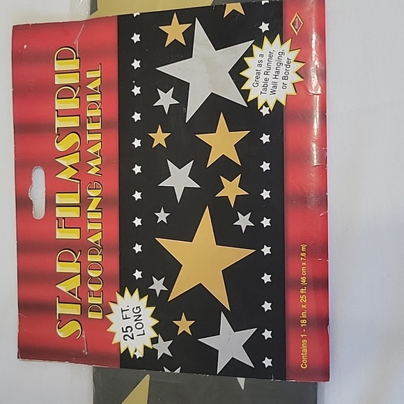 ⭐️2/$20⭐️ New - Star Filmstrip Poly Vinyl Decorating Wall Border - Picture 3 of 10